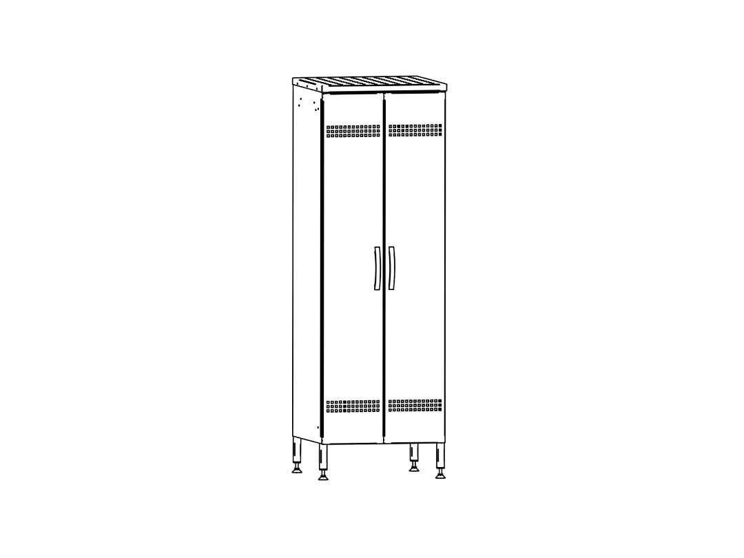 Шкаф для уборочного инвентаря KRK-600