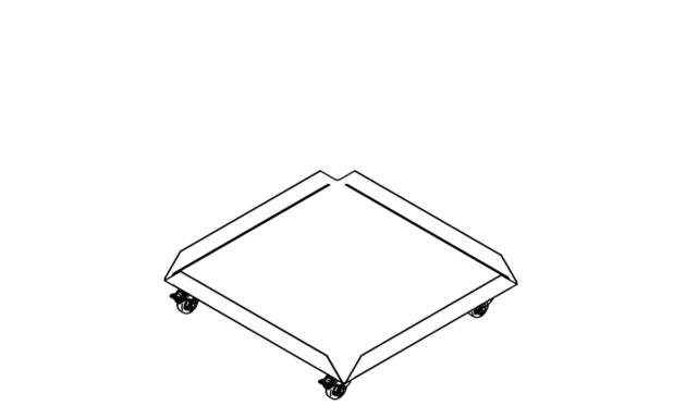 Тележка для емкости для отходов 2×60L JNK-2×60