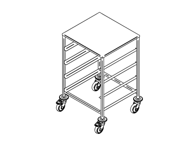 Dishwasher rack trolley K-4/UT