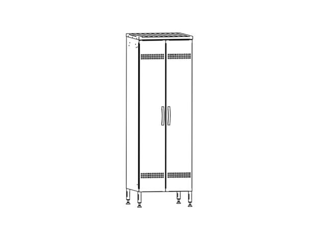 Шкаф для уборочного инвентаря KRK-600