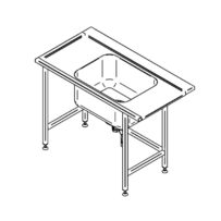 Stainless steel pre wash table (1000-1400mm)