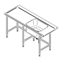 Stainless steel pre wash table (1500-2900mm)