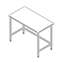 Stainless steel worktable (500-1400mm)