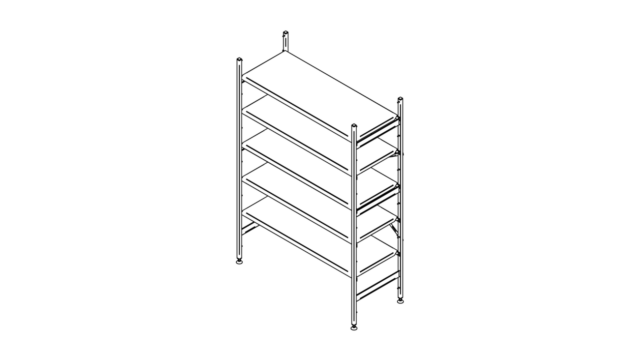 Stainless steel assembled floor shelf