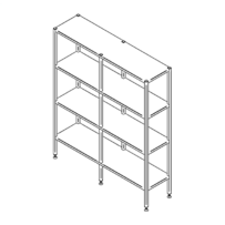 Floor shelf with four levels (1500-2900mm)